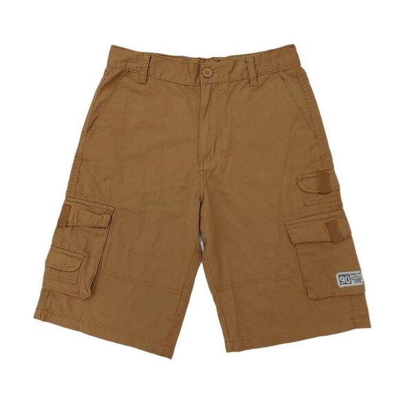 US Polo Assn. Boys Cargo Shorts Size 16 Brown Adjustable Waist Hiking Walking - Picture 1 of 5